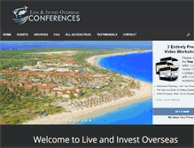 Tablet Screenshot of liveandinvestoverseasconferences.com